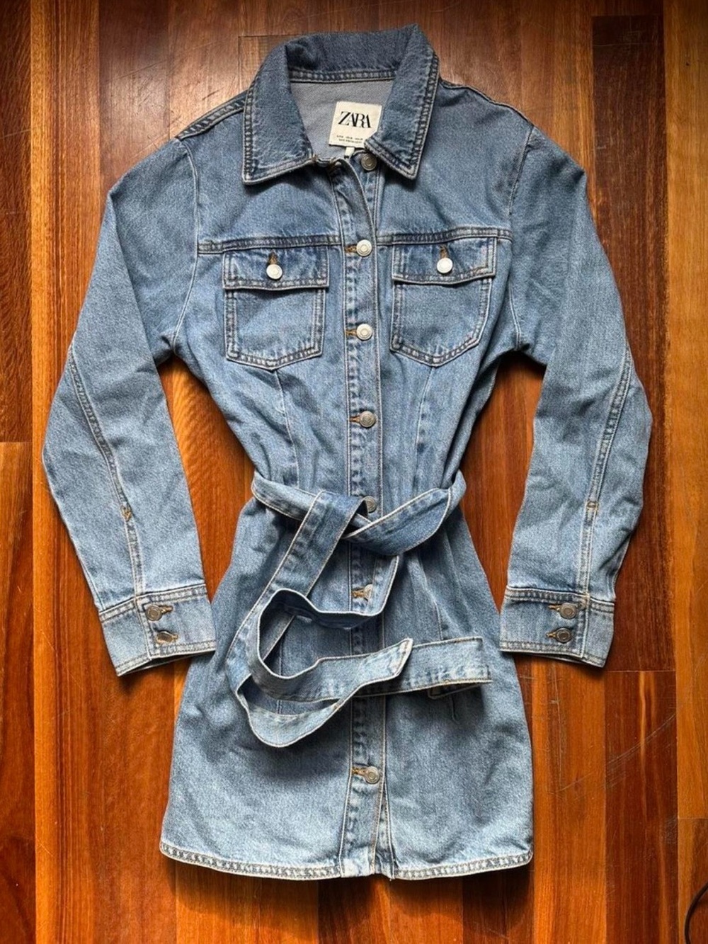 Zara Long Sleeve Denim Dress
